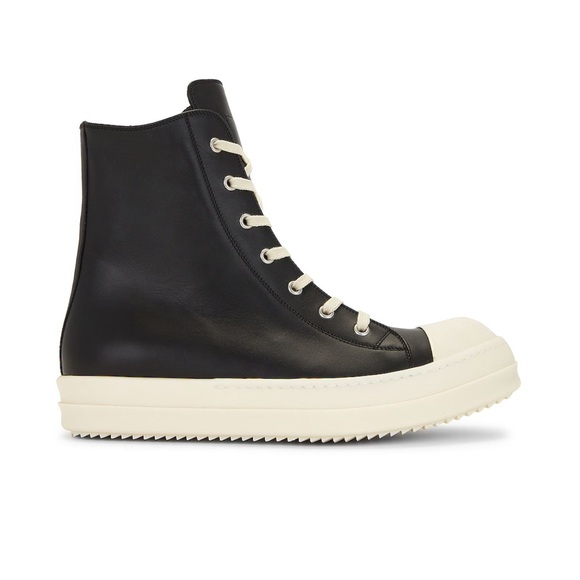 Rick Owens Black Lace-up Calf Leather Sneakers - Women's Size 39